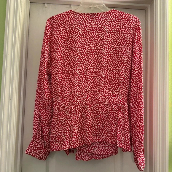 Talbots Long Sleeve Wrap Blouse - Picture 4 of 7
